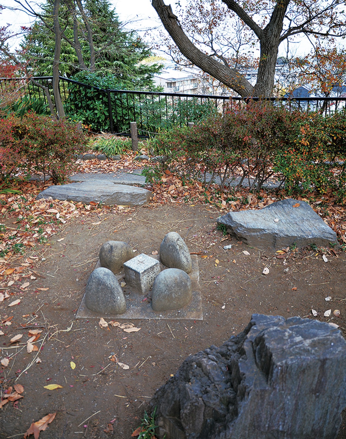 鷺沼北公園内にある二頭三角点