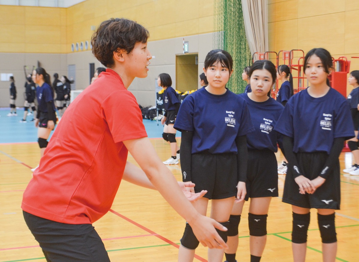 中学生に直接指導