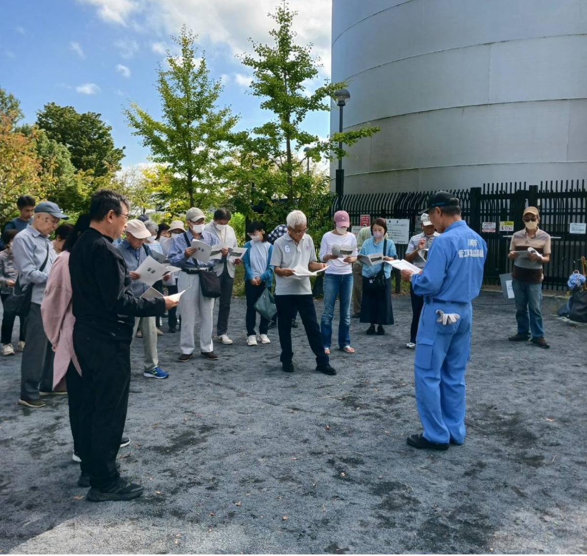 宮崎配水塔で訓練