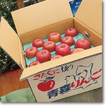 青森のお客さんから毎年届く「青森りんご」。調整は出張対応するため千葉、富山、名古屋など全国にお客さんがいる。りんごはほかのお客さんにもおすそ分け