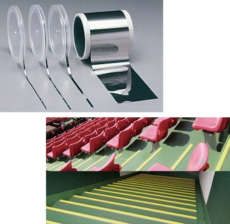 金属箔の精密圧延加工技術（上）と野球場で使用されている防滑樹脂