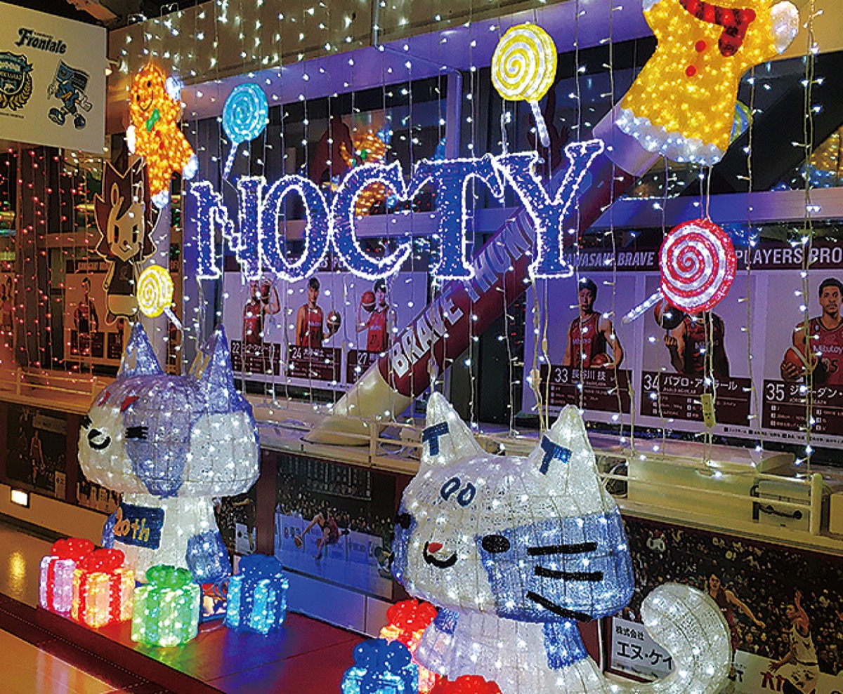 ノクティ連絡通路もライトアップ