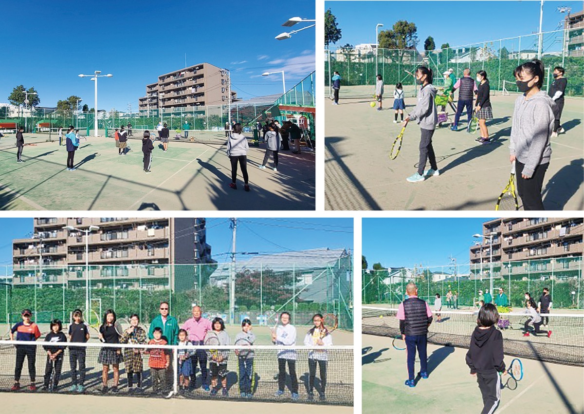 テニスの基礎学ぶ 子ども会が初開催