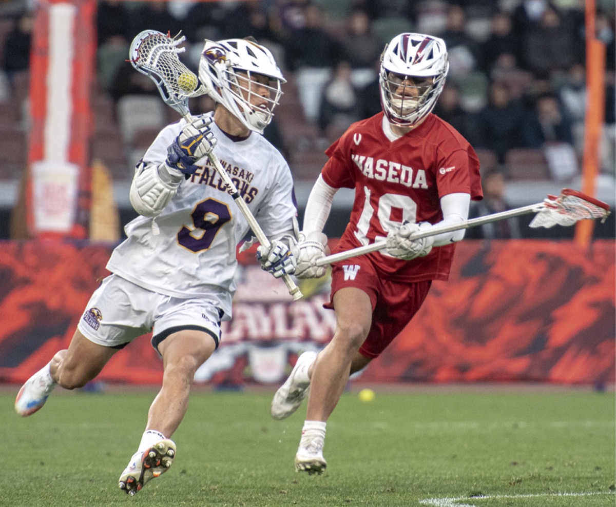 同大会の試合の模様(白 KAWASAKI FALCONS)©日本ラクロス協会