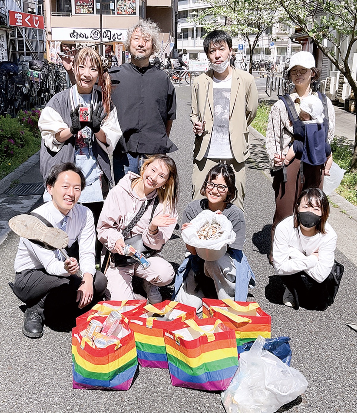 １時間かけて多くのゴミが集まった