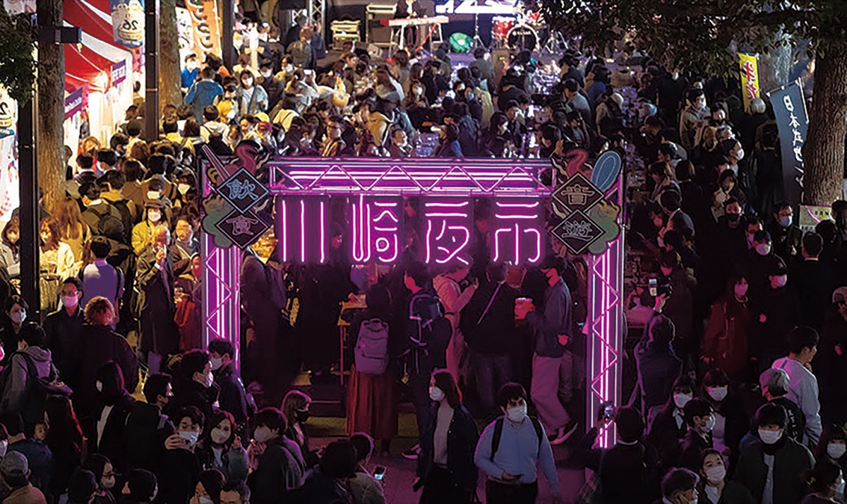川崎夜市の様子