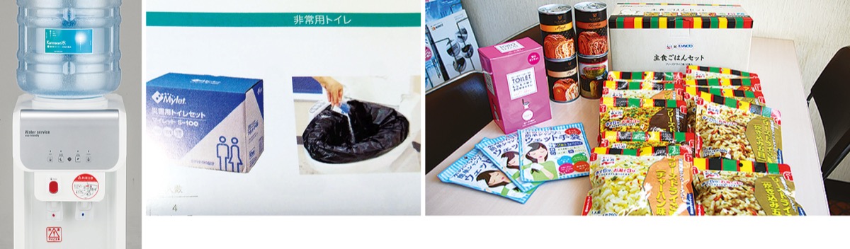 近年、同社で取り扱うようになった防災用品の数々