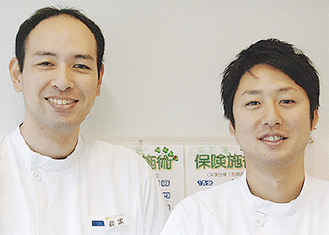 岩波院長（左）とスタッフの佐藤さん
