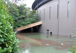 浸水した市民ミュージアム（昨年10月14日）