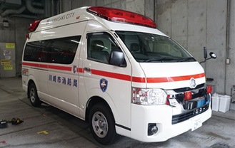 非常用の救急車。本来は稼働車両の故障時などに活用