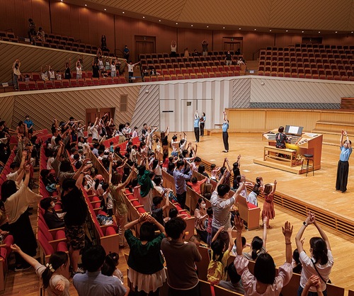 昨年のオルガンラジオ体操の模様 ©Y.Masuda/MUZA