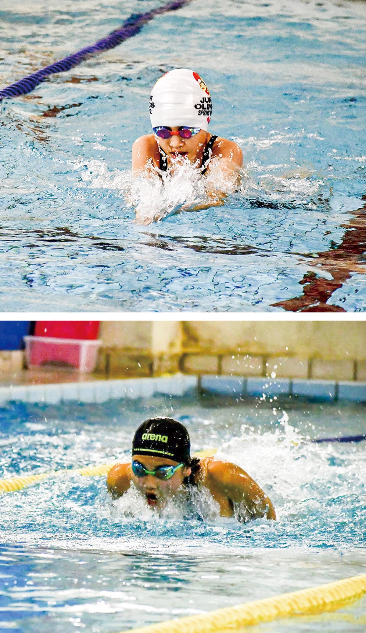 大会に参加し、タイムを計測する選手たち＝川崎YMCA（会場・写真提供）　