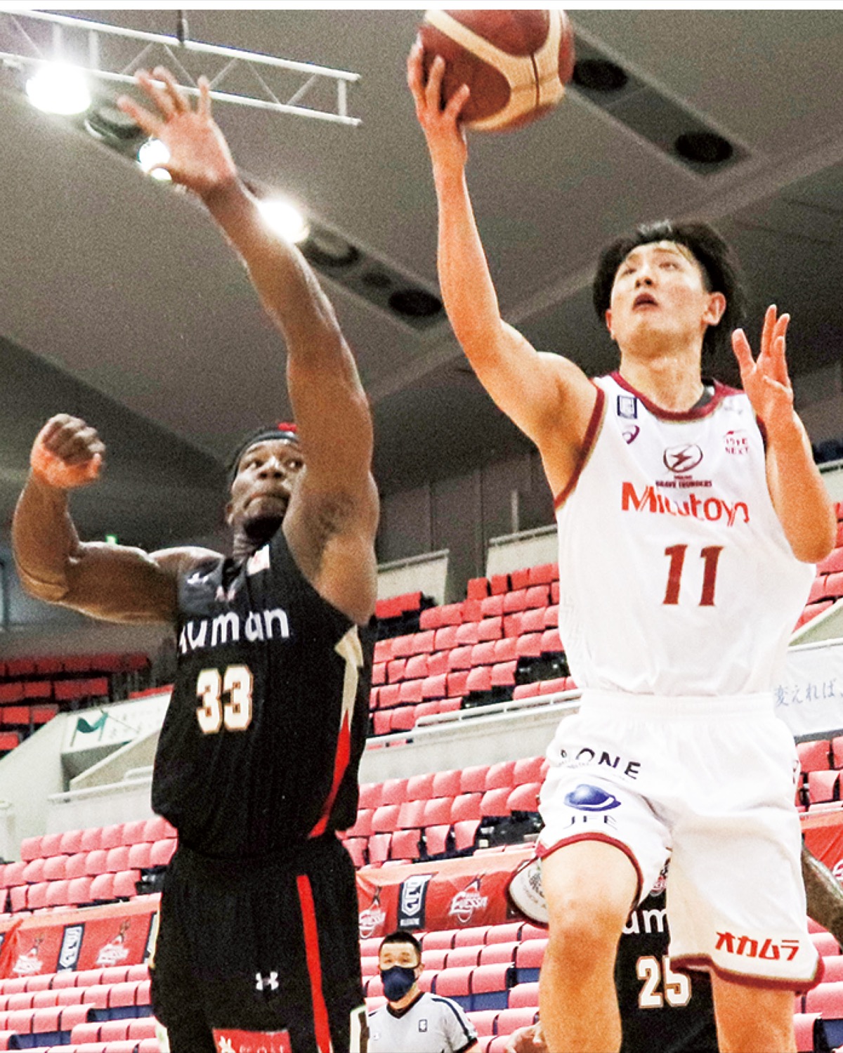 シュートを打つ増田選手（15日）＝川崎ブレイブサンダース提供