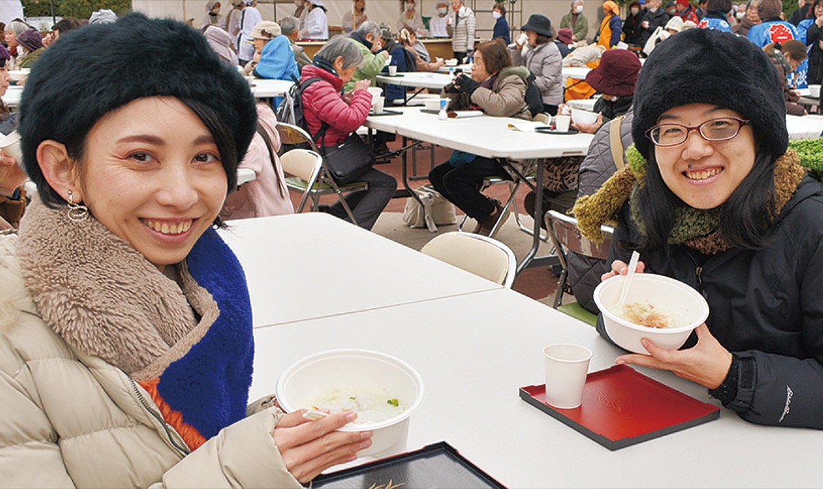 七草粥で伝統つなぎ