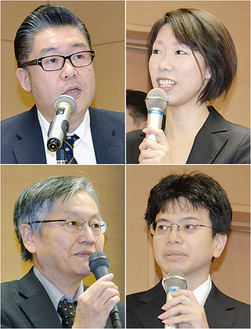 専門医がＣ型肝炎について解説した　（上段左から）菊池健太郎先生、金子麗奈先生（下段左から）佐藤譲先生、椎名正明先生