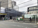 工事が進むＪＲ横須賀線武蔵小杉駅