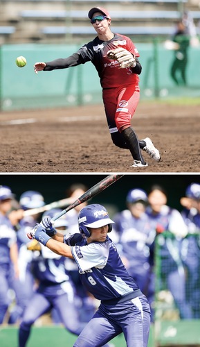 注目は日本代表の工藤選手（上）と坂本選手＝リーグ提供