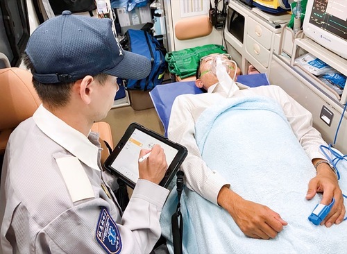 実験の活動イメージ（川崎市消防局提供）