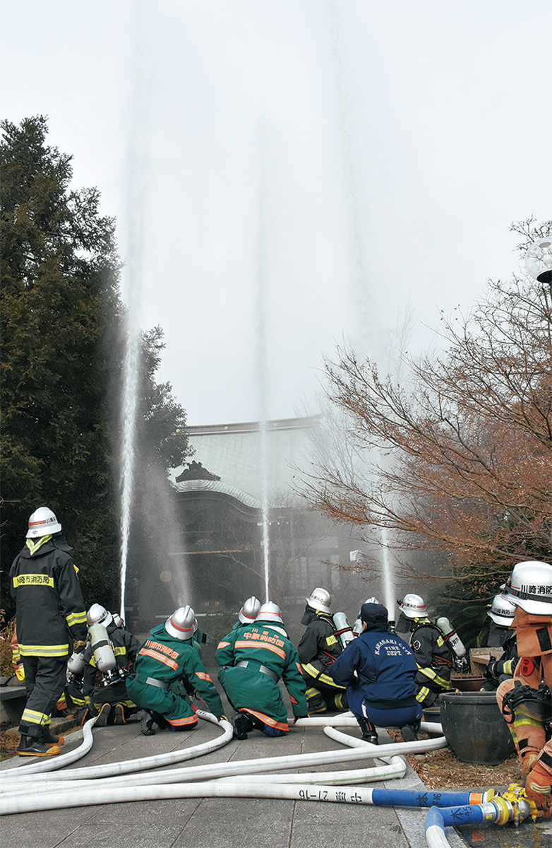 高願寺で消防訓練
