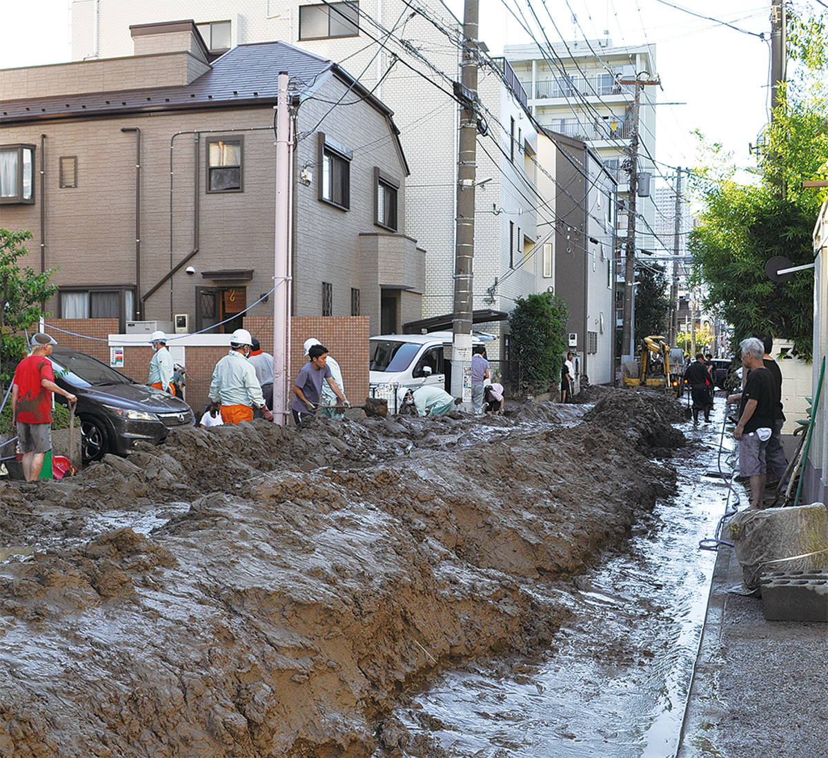 多摩川周辺が浸水被害