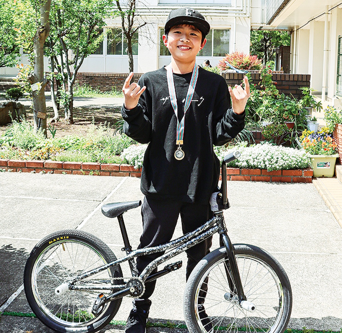 BMX 「相棒」と世界へ駆けろ 西丸子小6年 塚田健人くん | 中原区