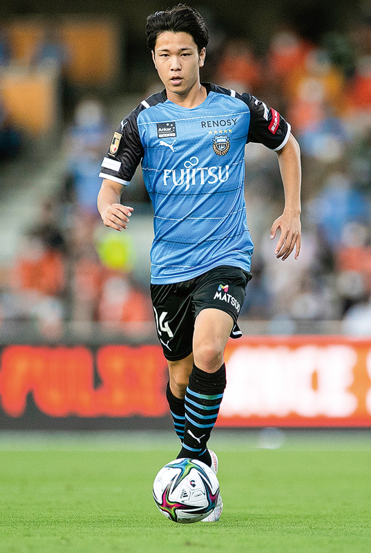 リーグ戦終盤への活躍に期待が寄せられる中原区出身の宮城選手(C)ＫＡＷＡＳＡＫＩ ＦＲＯＮＴＡＬＥ