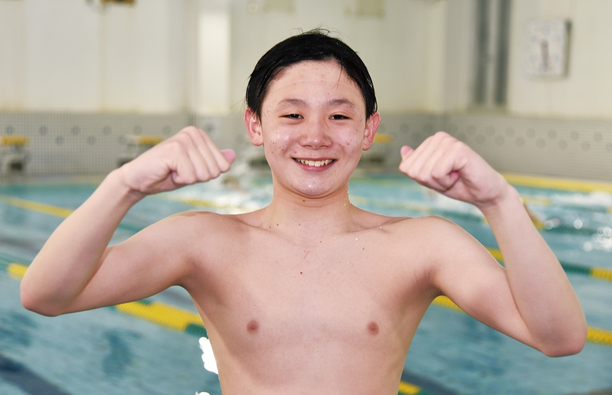 水泳 ライバルと競い初の全国 川崎市立西中原中学校 松本虎太狼さん（12） | 中原区