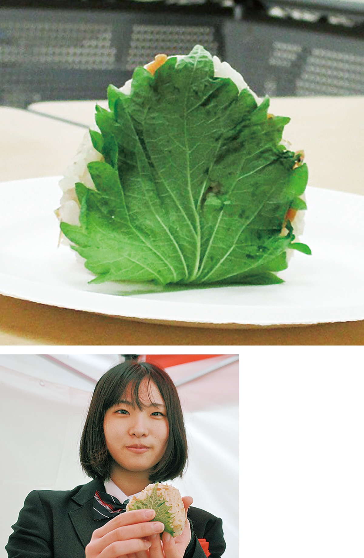 れんこんとじゃこの甘辛おむすびと、考案した飯田さん