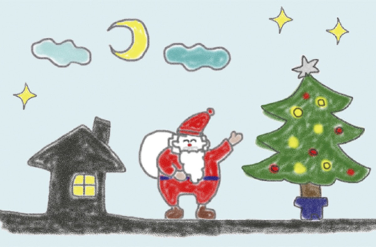 クリスマスツリーを描く