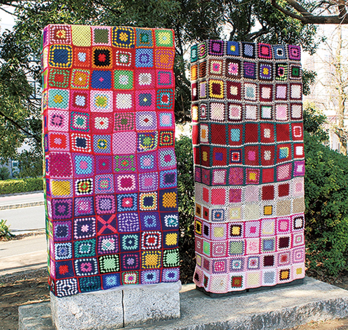 公園内の彫刻をアートに