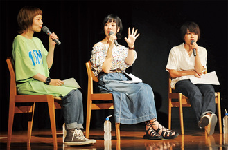 （右から）吉川さん、宮崎さん、松岡さん