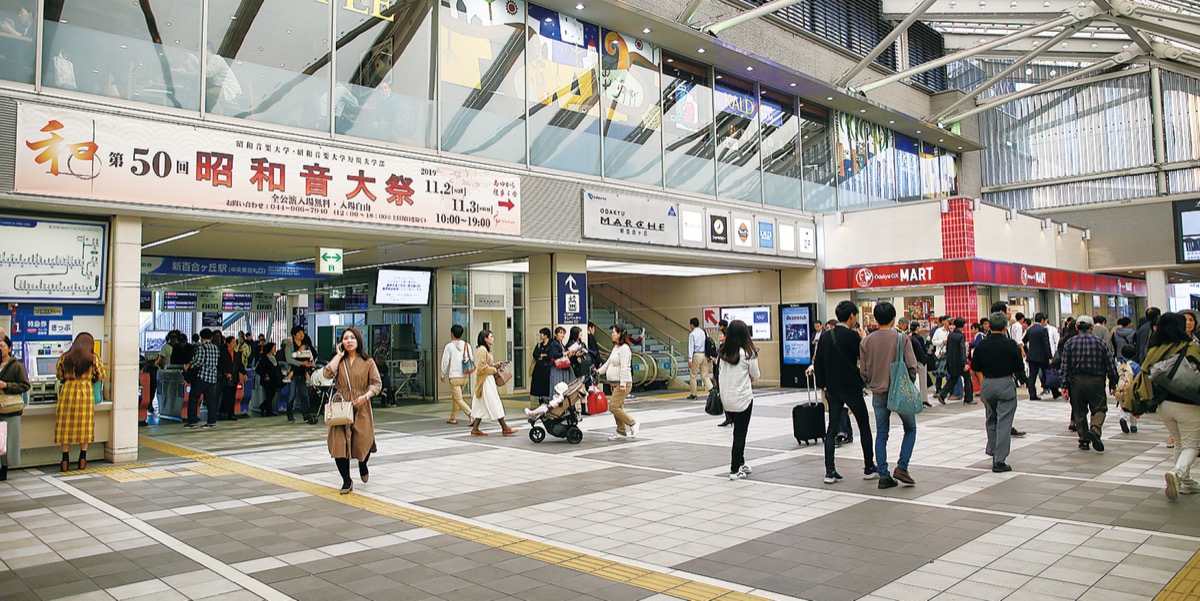 小田原線と多摩線が乗り入れる新百合ヶ丘駅(過去の様子)