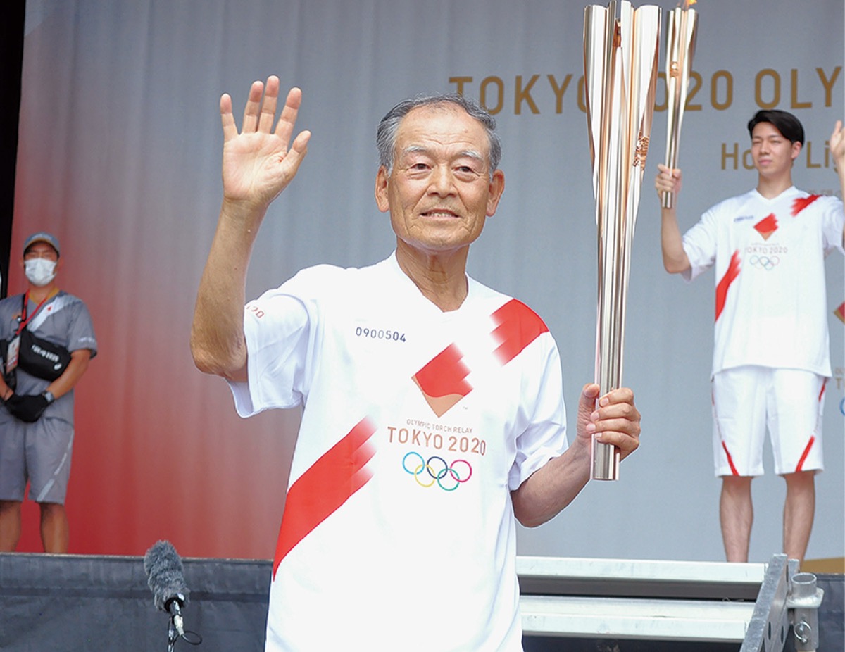 聖火のトーチも炎も美しかった！