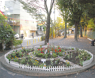 花と緑にあふれた京町第３公園