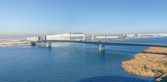 多摩川スカイブリッジ（川崎側から東京側を望む）＝川崎市提供
