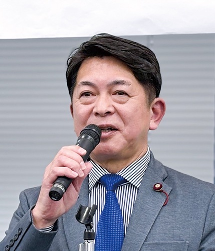 市政報告を行う林市議