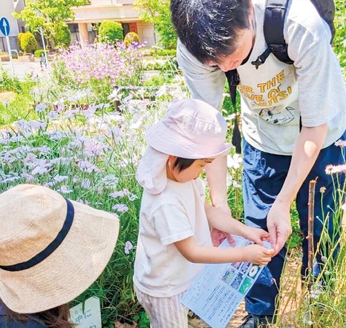 ビンゴを楽しむ家族