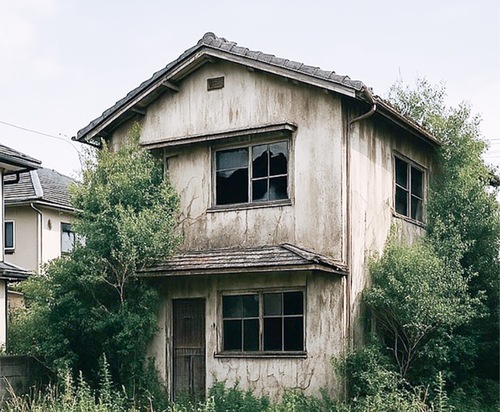 ＡＩで生成した空き家のイメージ画像（川崎市提供）