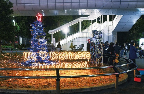 鹿島田駅前がクリスマス仕様に