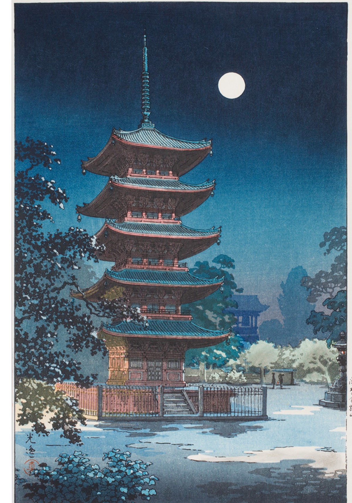 土屋光逸「浅草金龍山」_川崎・砂子の里資料館所蔵