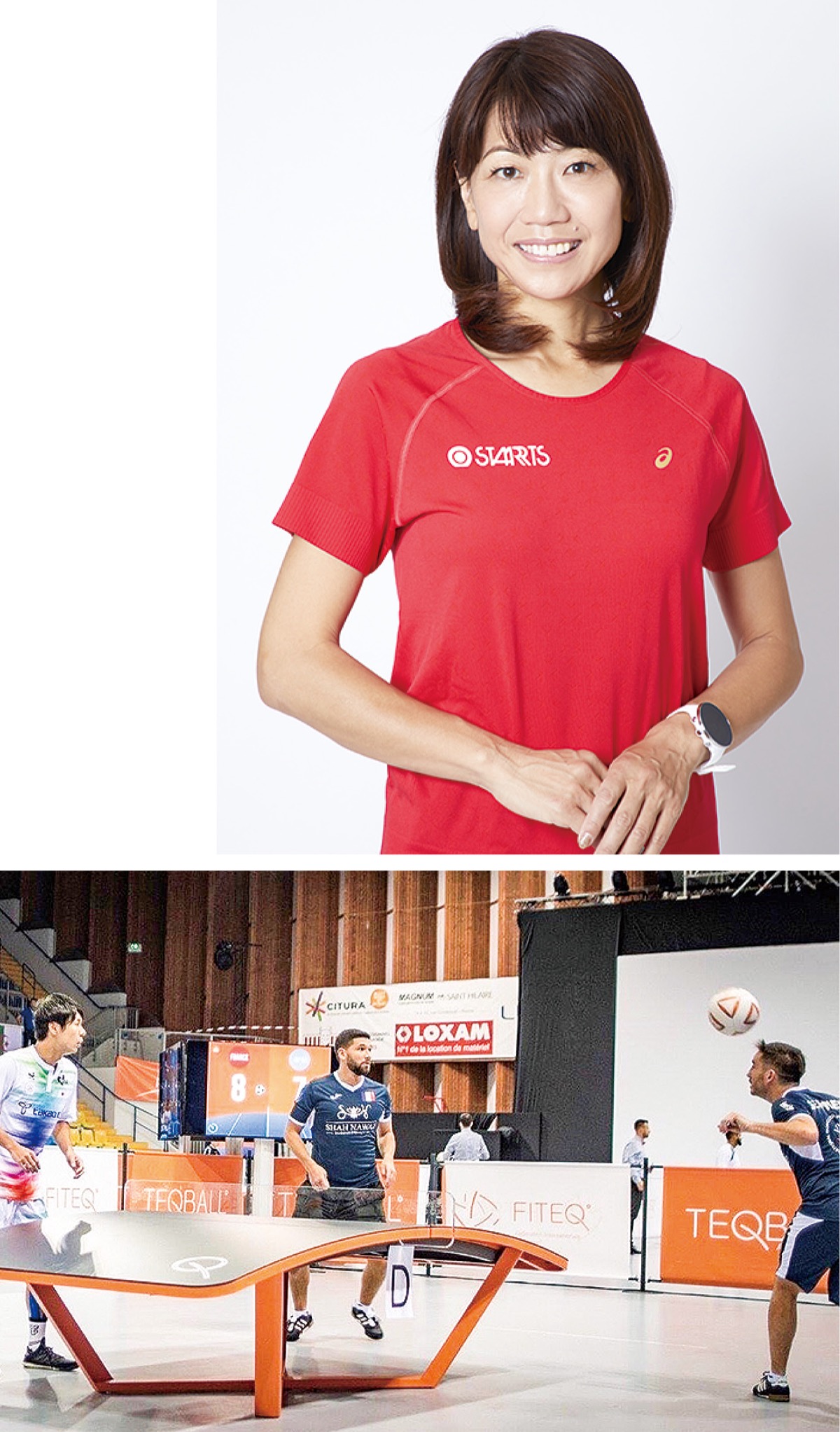 高橋尚子さん(右)とテックボール(C)川崎フロンターレ