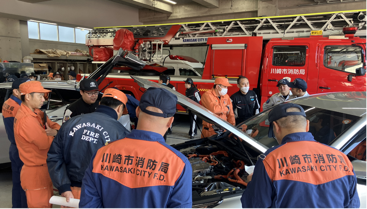 ＥＶ車などの火災調査講習