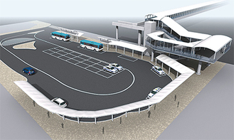 新川崎に新たに作られる交通広場のイメージ図