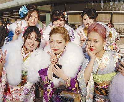 成人の日、華やかに