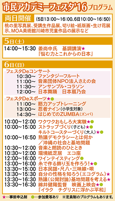 生涯学習の場で学園祭