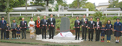 「有吉堤」100年、記念碑完成