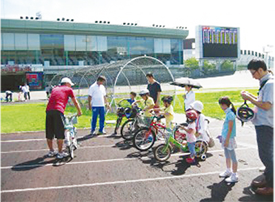 競輪ＯＢが教える自転車教室