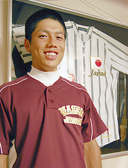 昨年の甲子園は、控えピッチャーとして登板。中学３年生の時には、同年代の日本代表として、世界一に。ＭＶＰにも輝いた