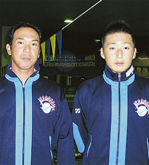 県代表で出場する高橋選手（右）と今井コーチ