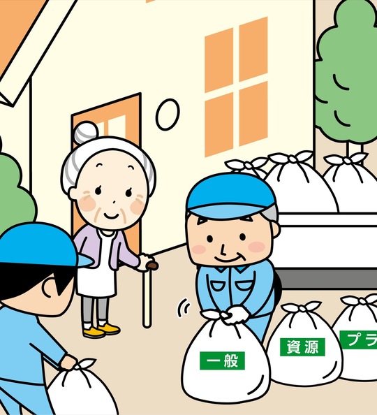 「ふれあい収集」のイメージ（市への聞き取りなどから作成）